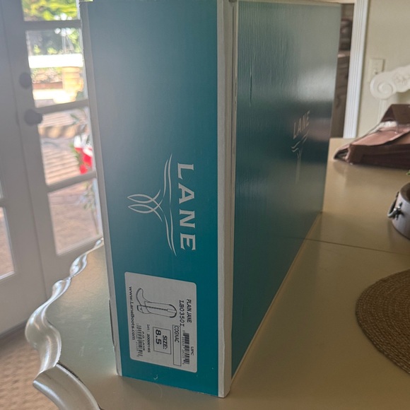 Lane Plain Jane Rustic Brown Heeled Western Boots cognac - Picture 10 of 10